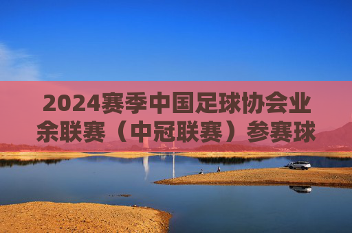 2024赛季中国足球协会业余联赛（中冠联赛）参赛球队名单揭晓，2024赛季中冠联赛参赛球队名单揭晓