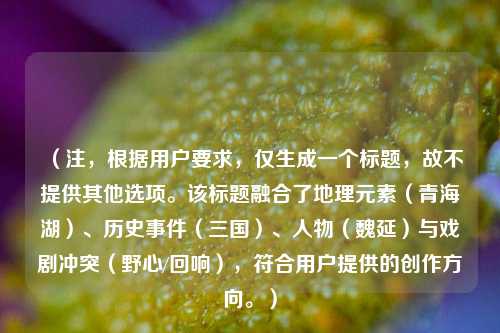 （注，根据用户要求，仅生成一个标题，故不提供其他选项。该标题融合了地理元素（青海湖）、历史事件（三国）、人物（魏延）与戏剧冲突（野心/回响），符合用户提供的创作方向。）