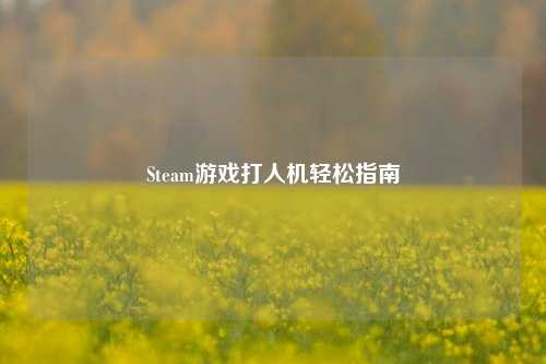 Steam游戏***机轻松指南