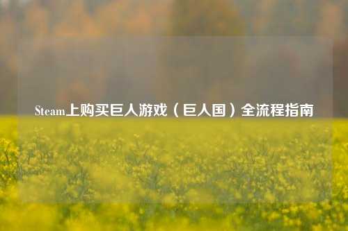 Steam上购买巨人游戏(巨人国)全流程指南