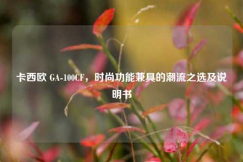 卡西欧 GA-100CF,时尚功能兼具的潮流之选及说明书