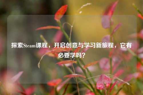 探索Steam课程，开启创意与学习新旅程，它有必要学吗？