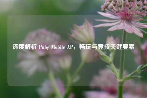 深度解析 Pubg Mobile AP,畅玩与竞技关键要素