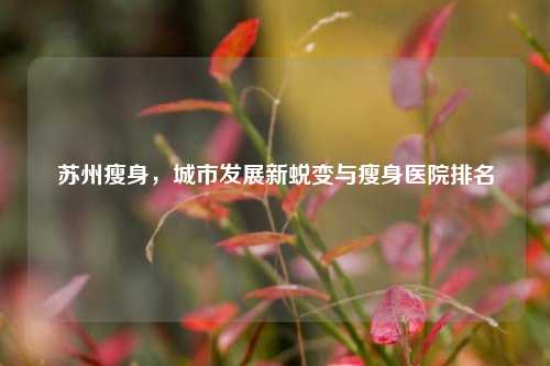 苏州瘦身,城市发展新蜕变与瘦身医院排名