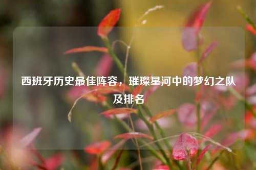 西班牙历史更佳阵容,璀璨星河中的梦幻之队及排名