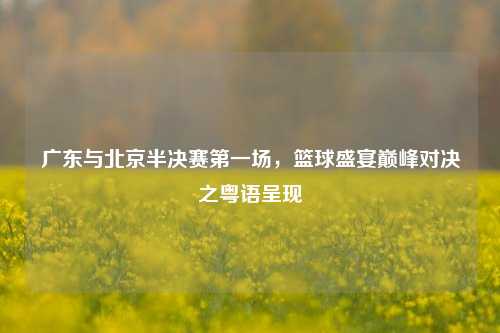 广东与北京半决赛之一场,篮球盛宴巅峰对决之粤语呈现