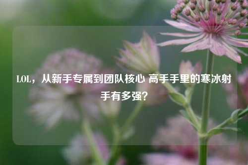 LOL,从新手专属到团队核心 高手手里的寒冰射手有多强?