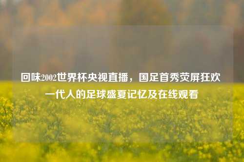 回味2002世界杯央视直播,国足首秀荧屏狂欢 一代人的足球盛夏记忆及在线观看