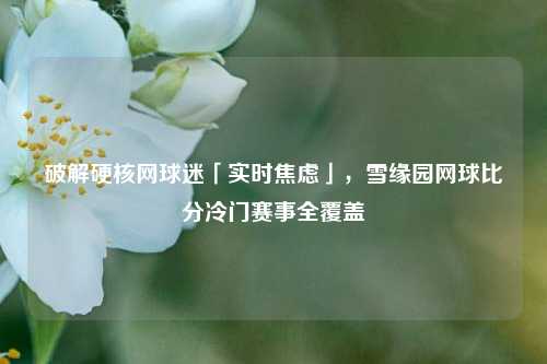 破解硬核网球迷「实时焦虑」,雪缘园网球比分冷门赛事全覆盖