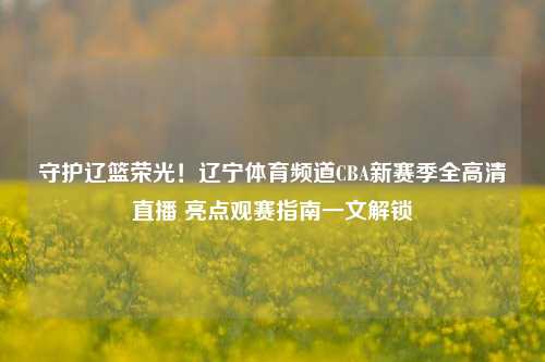 守护辽篮荣光!辽宁体育频道CBA新赛季全高清直播 亮点观赛指南一文解锁
