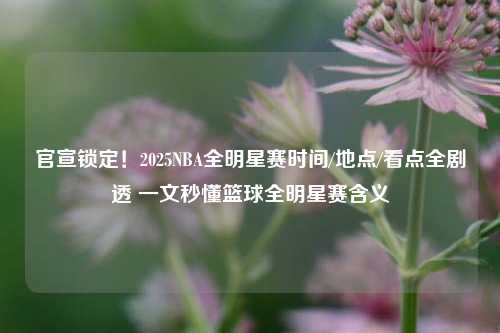 官宣锁定!2025NBA全明星赛时间/地点/看点全剧透 一文秒懂篮球全明星赛含义