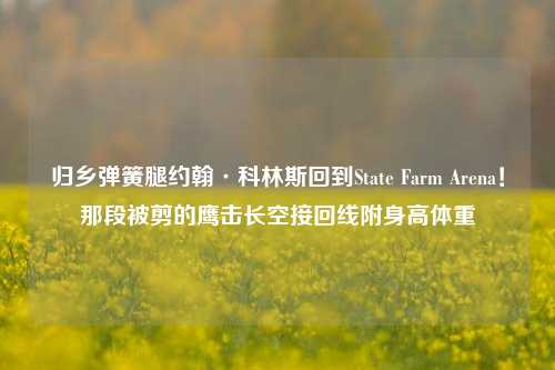 归乡弹簧腿约翰·科林斯回到State Farm Arena!那段被剪的鹰击长空接回线附身高体重
