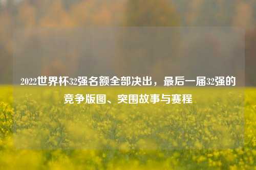 2022世界杯32强名额全部决出,最后一届32强的竞争版图、突围故事与赛程