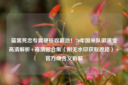蓝黑死忠专属硬核收藏池!70年国米队徽演变高清解析+高清图合集(附无水印获取思路)+官方级含义拆解