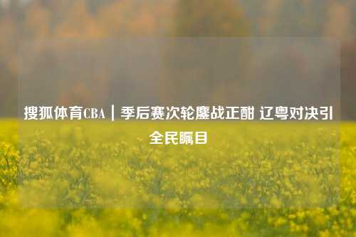 搜狐体育CBA｜季后赛次轮鏖战正酣 辽粤对决引全民瞩目