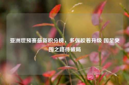 亚洲世预赛最新积分榜,多强胶着升级 国足突围之路待破局