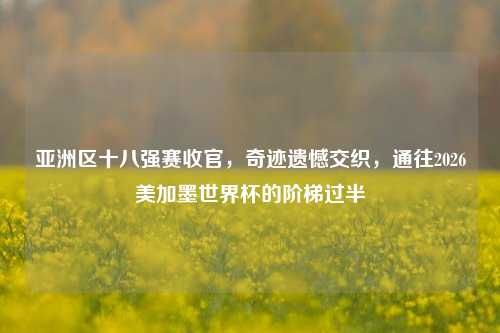 亚洲区十八强赛收官,奇迹遗憾交织,通往2026美加墨世界杯的阶梯过半
