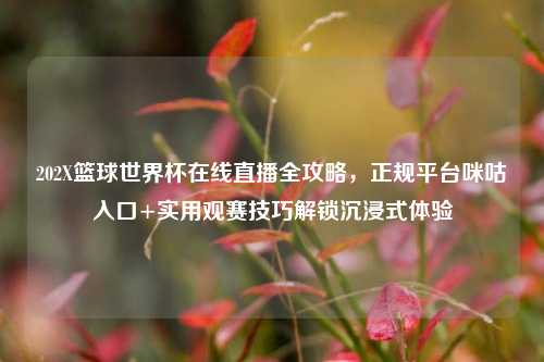 202X篮球世界杯在线直播全攻略,正规平台咪咕入口+实用观赛技巧解锁沉浸式体验