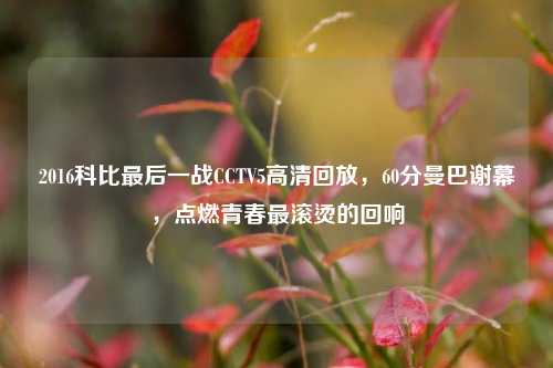 2016科比最后一战CCTV5高清回放,60分曼巴谢幕,点燃青春最滚烫的回响