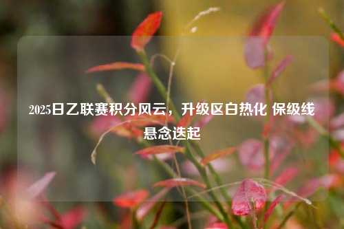 2025日乙联赛积分风云，升级区白热化 保级线悬念迭起