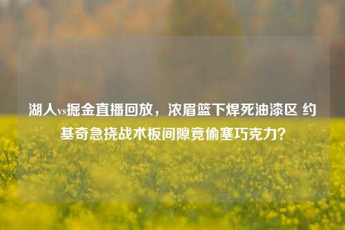 湖人vs掘金直播回放，浓眉篮下焊死油漆区 约基奇急挠战术板间隙竟偷塞巧克力？