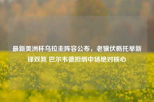 最新美洲杯乌拉圭阵容公布,老骥伏枥托举新锋双煞 巴尔韦德担纲中场绝对核心