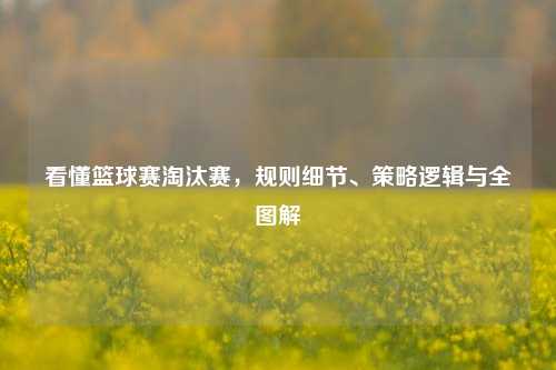 看懂篮球赛淘汰赛，规则细节、策略逻辑与全图解