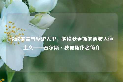 伦敦雾霭与壁炉光里，触摸狄更斯的褶皱人道主义——查尔斯·狄更斯作者简介