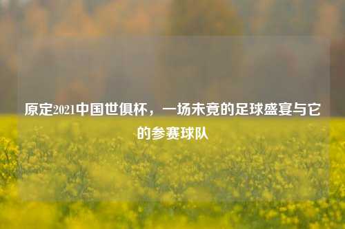原定2021中国世俱杯，一场未竟的足球盛宴与它的参赛球队