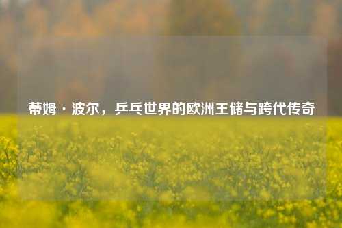 蒂姆·波尔，乒乓世界的欧洲王储与跨代传奇