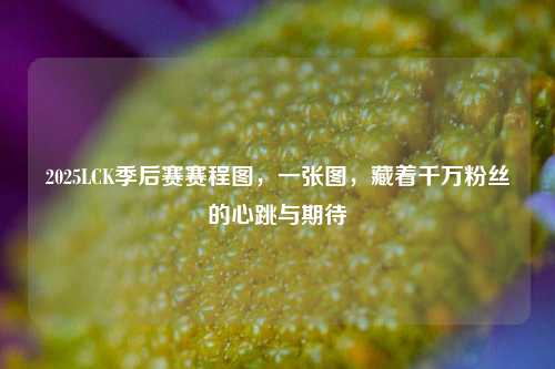 2025LCK季后赛赛程图,一张图,藏着千万粉丝的心跳与期待