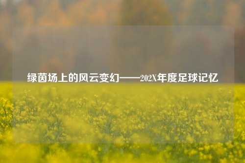 绿茵场上的风云变幻——202X年度足球记忆