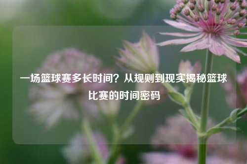 一场篮球赛多长时间?从规则到现实揭秘篮球比赛的时间密码