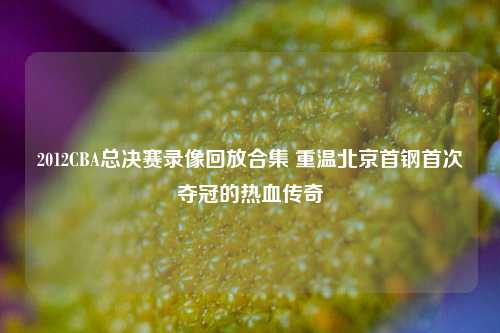 2012CBA总决赛录像回放合集 重温北京首钢首次夺冠的热血传奇