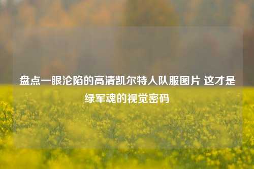 盘点一眼沦陷的高清凯尔特人队服图片 这才是绿军魂的视觉密码