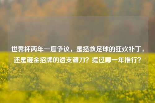 世界杯两年一度争议,是拯救足球的狂欢补丁,还是砸金招牌的透支镰刀?提过哪一年推行?