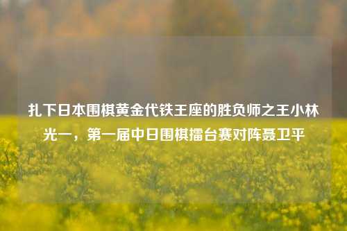 扎下日本围棋黄金代铁王座的胜负师之王小林光一,之一届中日围棋擂台赛对阵聂卫平