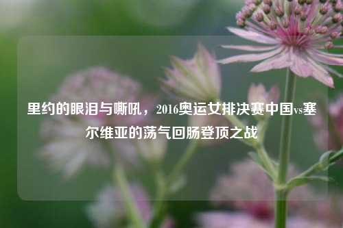 里约的眼泪与嘶吼,2016奥运女排决赛中国vs塞尔维亚的荡气回肠登顶之战