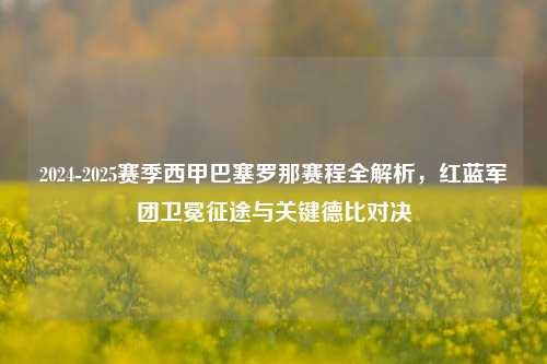 2024-2025赛季西甲巴塞罗那赛程全解析,红蓝军团卫冕征途与关键德比对决